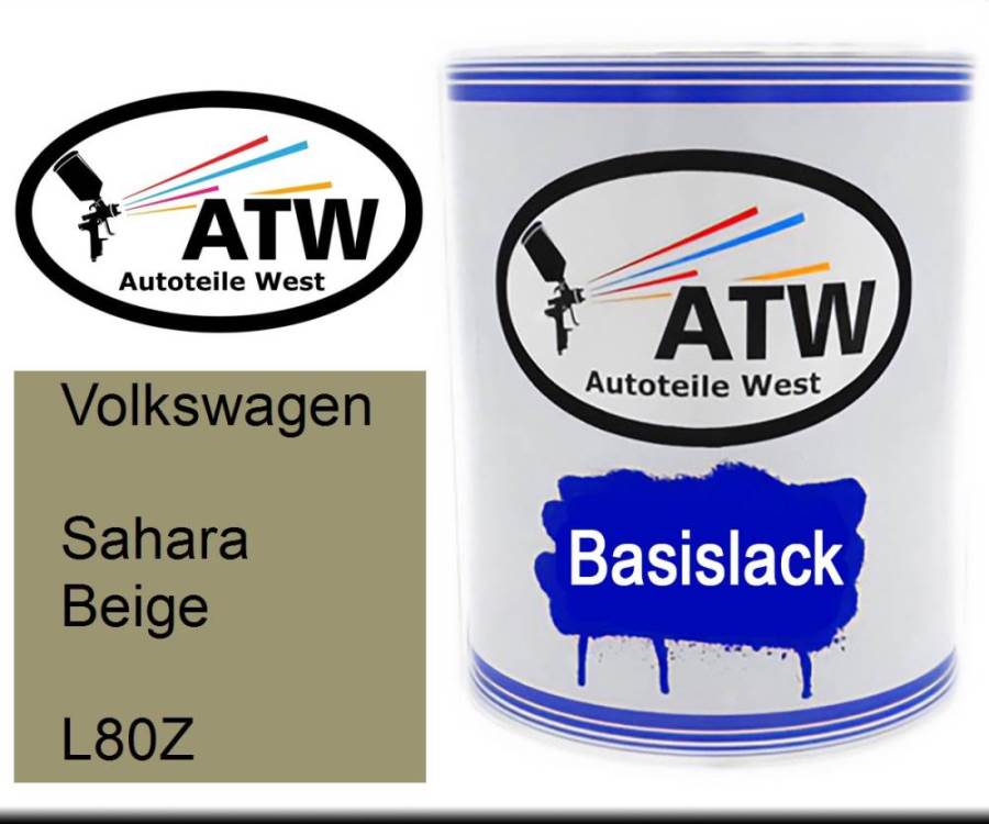 Volkswagen, Sahara Beige, L80Z: 1L Lackdose, von ATW Autoteile West.